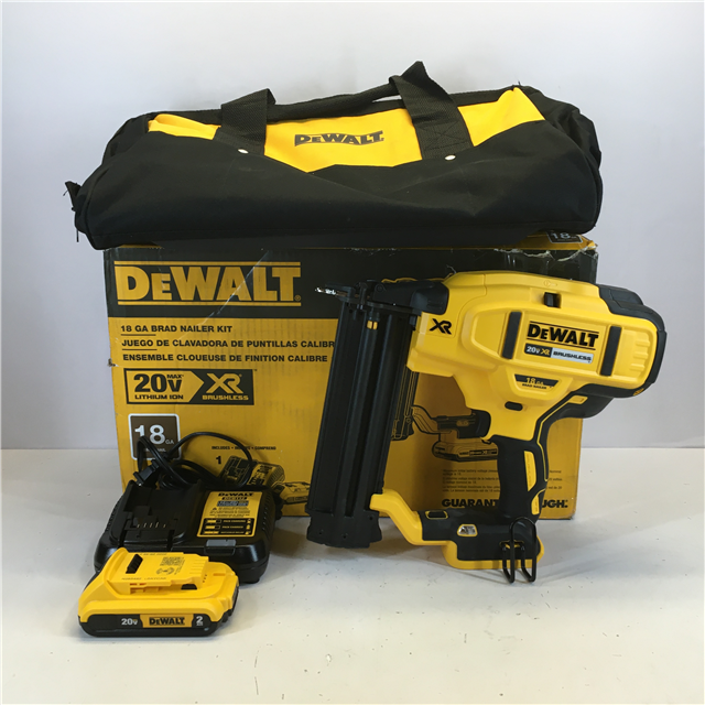 DEWALT 20V Max 18-Gauge Cordless Brad Nailer Kit w/(1) 2.0AH Battery 