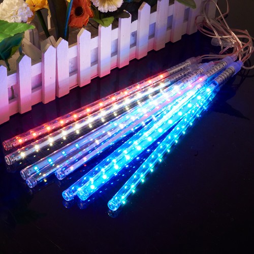 30cm/50cm LED Lights Meteor Shower Rain 8 Tube Xmas Tree Outdoor Light US Plug - Picture 18 of 20