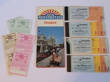 Vintage 1980s Disneyland Theme Park Ticket Books Magic Kingdom Club Visa Lot