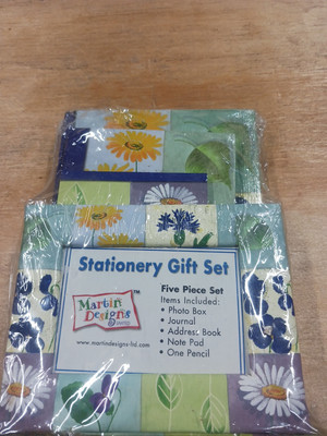 Martin Designs Stationary 5 Piece Gift Set Photo Box Journal Address Book Etc.