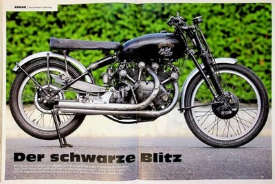Motorrad Classic 2263) Vincent Black Lightning mit 70PS in einer seltenen Vorste