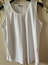 Changes ladies Vest Top Women White size s/m 19” pit to pit Sleeveless 