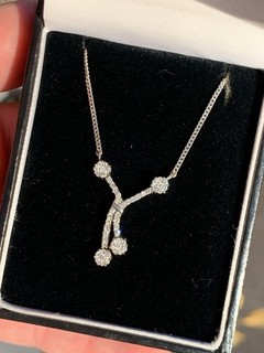 Collar colgante excepcional de diamantes de oro de 18 quilates en caja de 6 6 G