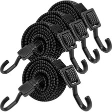 Bungee Cords with Hooks Heavy Duty, Flat Adjustable Bungee Cords with Hooks 3...