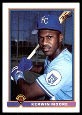 Kerwin Moore 1991 Bowman #312 Royals MLB READ FREE SHIPPING AutographDen