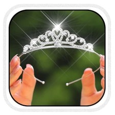 Silver Mini Tiara Small Princess Crown Tiaras Headband for Girl