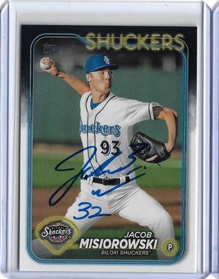 Jacob Misiorowski Autographed 2024 Topps Pro Debut PD171 Rookie Card RC