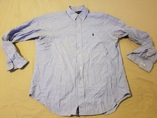 Mens Polo Ralph Lauren Dress Shirt 16 1/2 34 35 Button Cotton 16.5