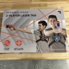 LASER TAG Two Player Set with Blasters Vests -- Sharper Image NEW