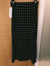 Aeropostale Women's Black Maxi Slip Skirt Lightweight Size XS Polka Dot NWT