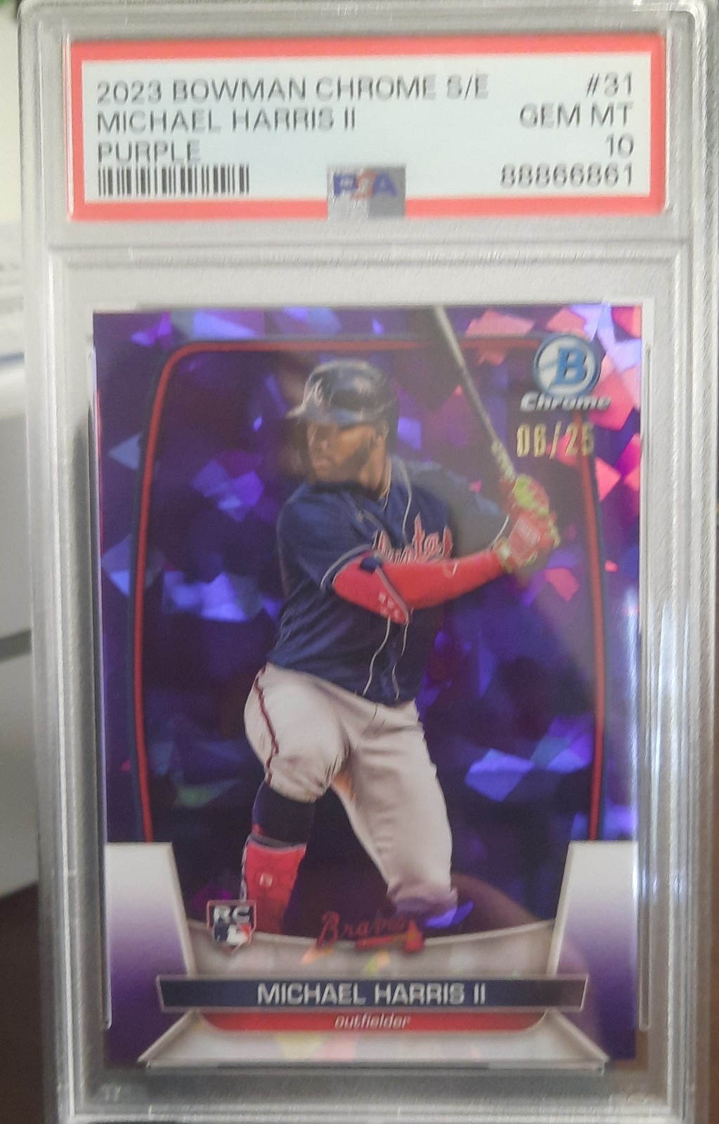 2023 Bowman Chrome Sapphire Edition - Michael Harris II #31 Purple /25 (RC)