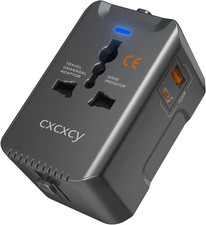 Universal Travel Adapter 20W PD Fast Charging Plug with USB C USB A Worldwide