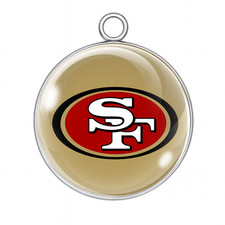 San Francisco 49ers Charm Pendant   Silver or Gold Stainless Steel   Handmade