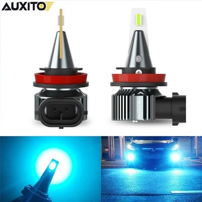 2pcs AUXITO H11 H8 H9 LED Fog Light Kit Ice Blue 6000LM 30W Driving Bulbs Canbus