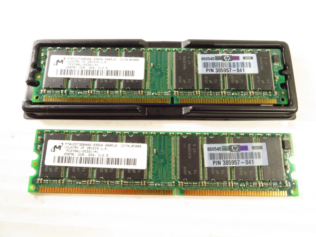 2 Modules Mémoire HP 256 Mo ECC – A4517A / A3830-60001 – 2x128 Mo – Occasion