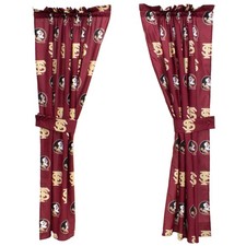 College Covers Everything Comfy Florida State Seminoles Curtain Panel Set, 2 Pan