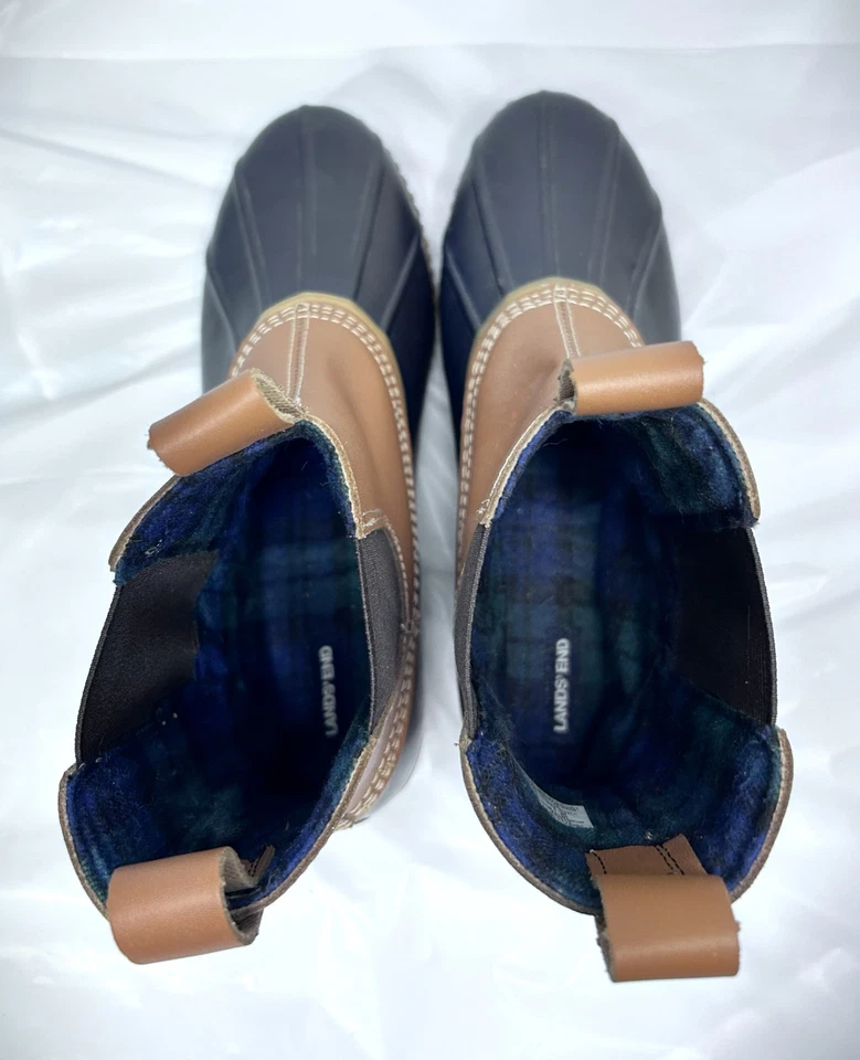 Botas para mujer Lands' End aisladas de franela forradas Chelsea Duck talla 11B Foto 2 de 4