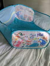 Cute Blue Hexagon Kids Ball Pit - Easy Folding Play Tent for Indoor & Outdoor