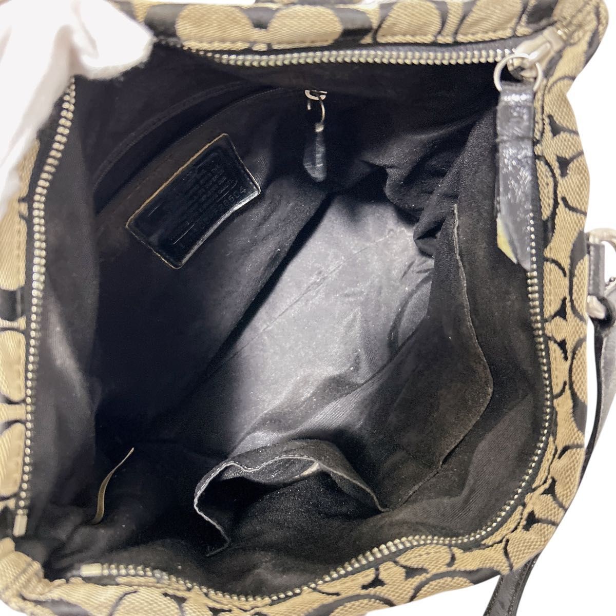 COACH Signature Tote Bag Handbag Leather Canvas Shoulder Brand Bag Black Everyda thumbnail 11