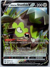 Galarian Stunfisk V 128/189 SWSH03: Darkness Ablaze Ultra Rare Pokemon TCG NM