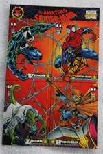 Fleer The Amazing Spiderman 1. edycja 1994 niecięte karty - zestaw 4 szt.