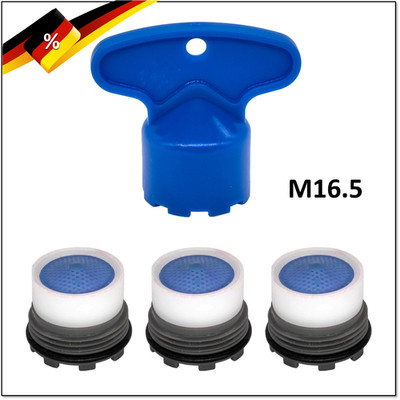 3 X Strahlregler Perlator M16,5 x 1 und 1 X Schlüssel M16.5