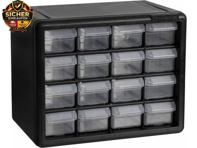 Akro-Mils 10116 Kunststoff-Schubladenschrank mit 16 Schubladen, für Garage, 