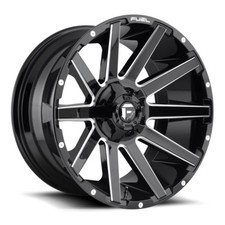 22 Fuel D615 Contra 22x10 6x135 6x5.5 -19mm Wheel Gloss Black Milled Lifted Rim