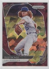 2020 Panini Prizm Tier II Burgundy Cracked Ice Prizm 3/25 Dustin May #126 14tz
