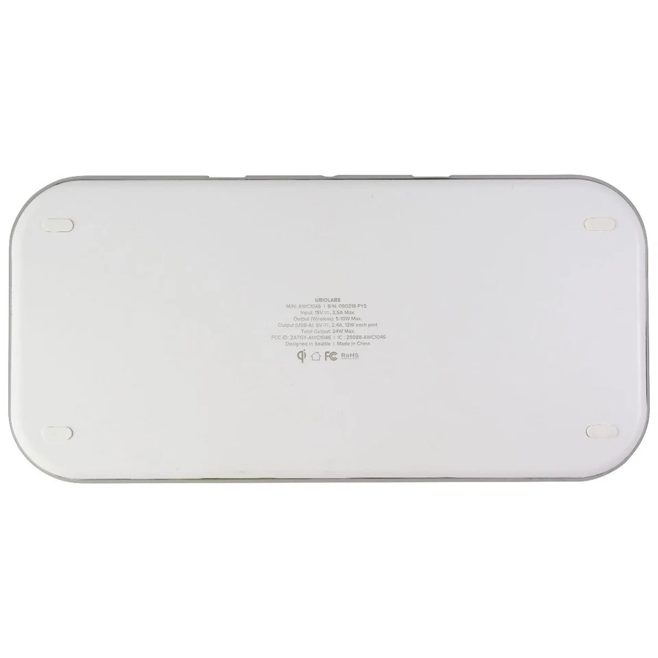 ubiolabs 10-Watt Wireless Fast Charging Pad (WCB123) for Qi Devices - White - Image 3 of 4