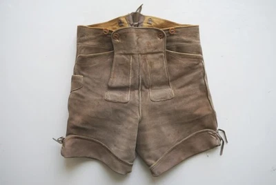Lang für eine kurze Lederhose individuell sexy Pfadfinder 70er Vintage Gr.50 - Bild 1 von 4