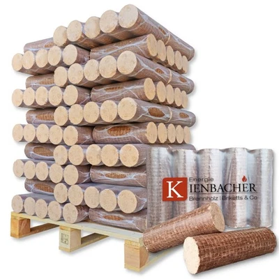 ENERGIE KIENBACHER Palet de 300 kg Nestro briquetas de madera leña dura chimenea horno calefacción madera brasas