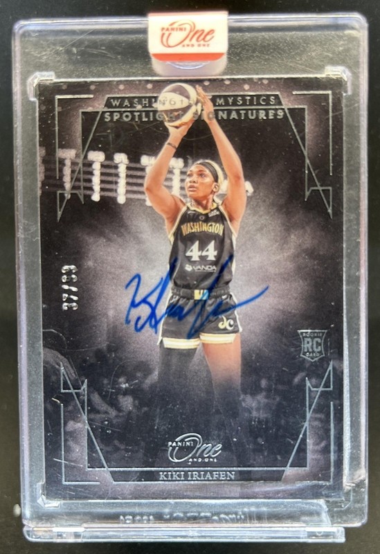 2025 Panini One and One WNBA Kiki Iriafen Spotlight Signatures RC Auto #/99