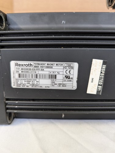 Rexroth MHD095B-035-PP1-BA Servo Motor with Power/Encoder Connector Used... - Picture 2 of 12