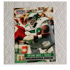 Pro Set 1991 Antone Davis #737 Philadelphia Eagles Rookie 1st Round Card. rookie card picture