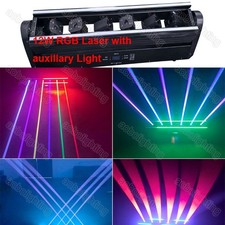 DJ Stage Wedding Lighting 12W RGB Moving Head Laser Bar Light W/auxiliary Lights