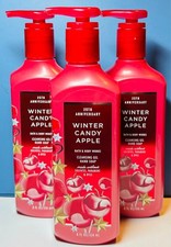 NEW Bath  Body Works Winter Candy Apple 3X Cleansing Gel Soap FREE SHIP