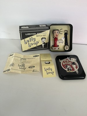 Betty Boop Fossil Watch Ltd Edition NEW with Ceramic Figurine 1995
