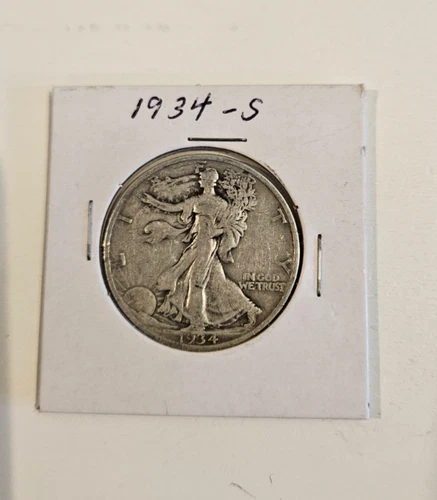 1934 S Walking Liberty Half Dollar - 90% Silver - Good Condition