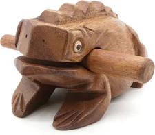 BSIRI 5" Wooden Frog Rasp - Musical instruments of Africa Frog Rasp Super Guiro 