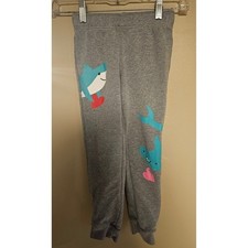 Cat jack Gray Shark Jogger Pants Kids Toddler Applique Cotton Blend