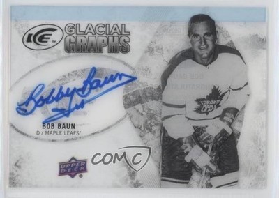 2016-17 Upper Deck Ice Glacial Graphs Bob Baun #GG-BB Auto 2a8