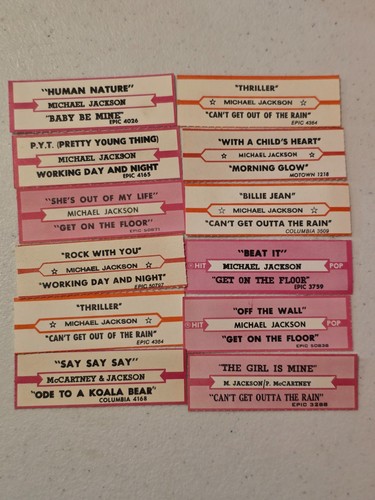 JACKSONS, MICHAEL ETC. jukebox strip