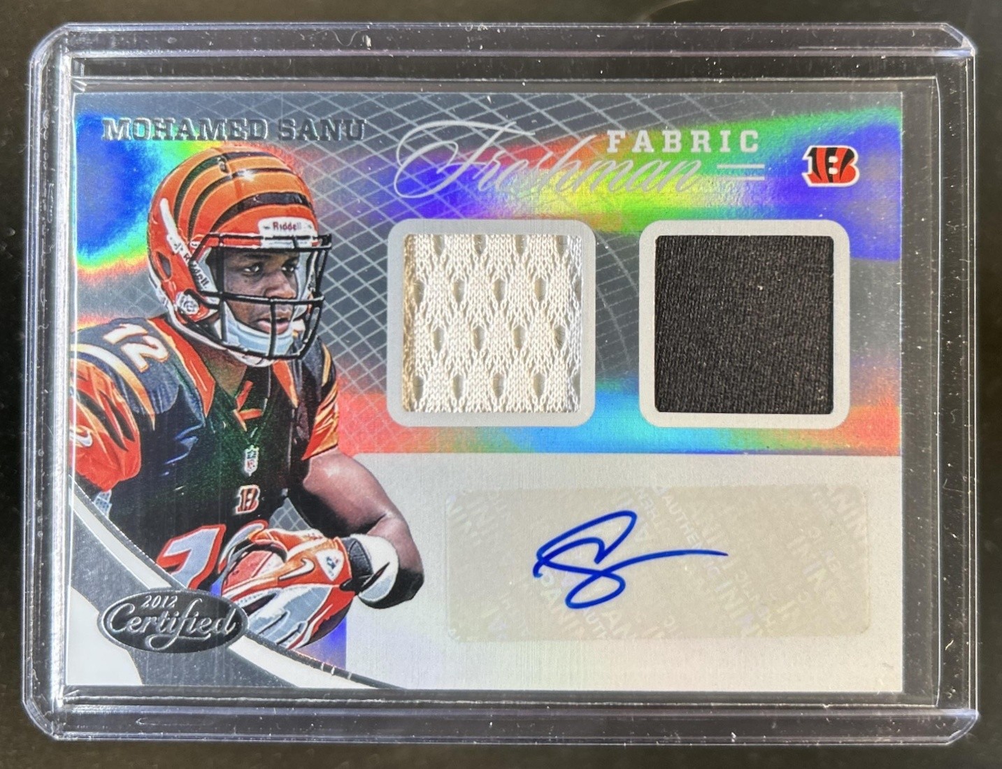 Mohamed Sanu Panini Certified #340 Jersey Autograph