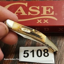 CASE XX Knife Made in USA 510096 SS Small Texas TOOTHPICK STAG Handles NIB