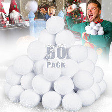 50 Pack Soft Artificial Snowballs - Perfect Fun for Indoor Snowball Fights
