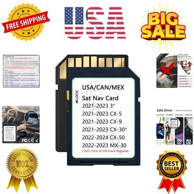 Navigation SD Card with HUD Display - Upgraded TD2K66EZ1B for 2021-2023 3 CX5...