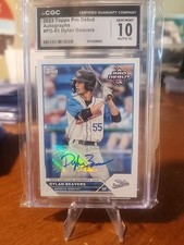 2023 Topps Pro Debut - Dylan Beavers #PD-85 Autograph (AU, RC)  CGC 10