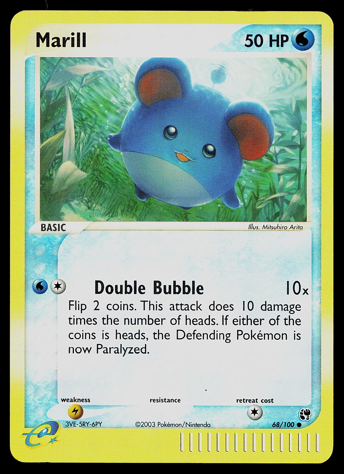 Pokemon Card - Marill Sandstorm 68/100 Common Reverse Holo