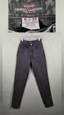 Vintage Guess Georges Marciano Jeans Womens 30 Gray High Rise Tapered USA 80s